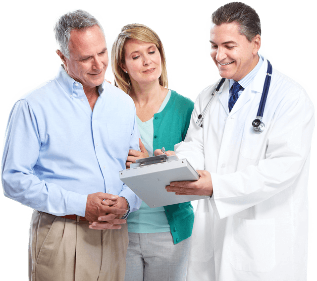 Provider and patient are discussing